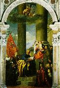 TIZIANO Vecellio Madonna with Saints and Members of the Pesaro Family  r